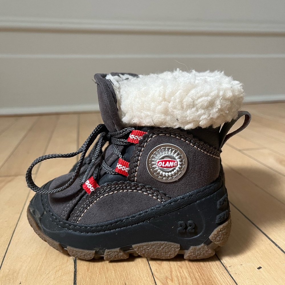OLANG cozy winter baby toddler boots shearling 22